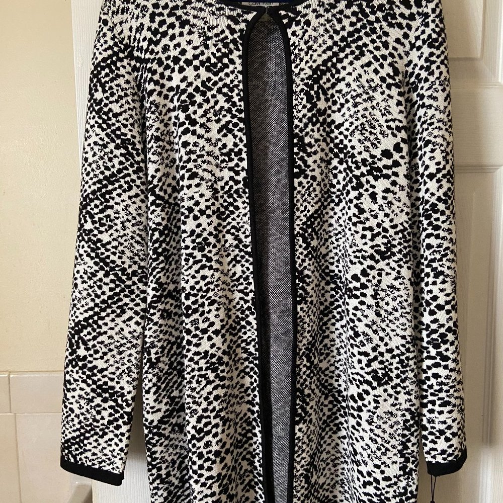 Calvin Klein Snow Leopard Print Duster - SIZE M $30